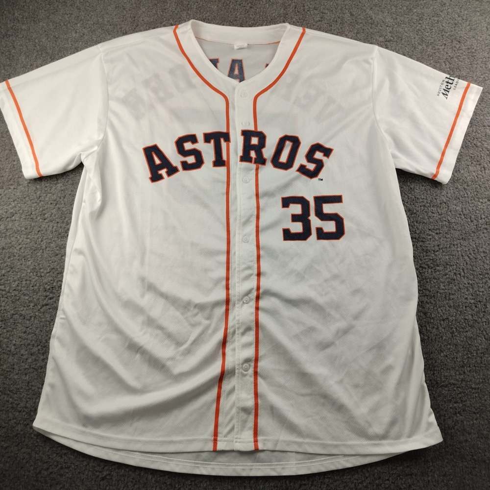 Houston Astros Jersey Mens XL Verlander 35 White MLB Baseball Stadium Giveaway